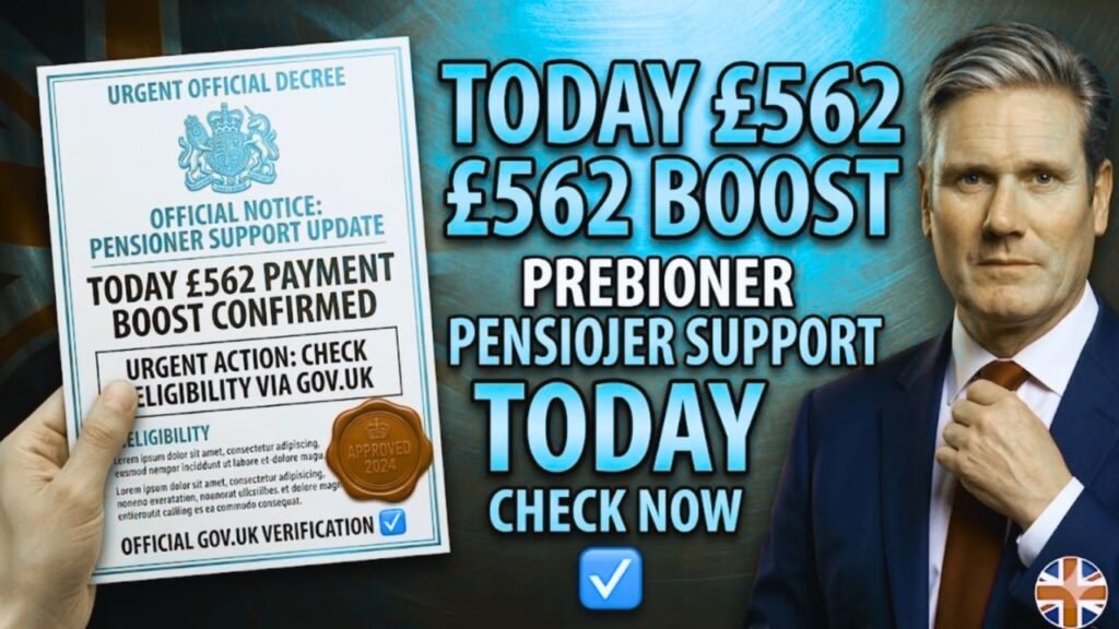 Today £562 Payment Boost Announced